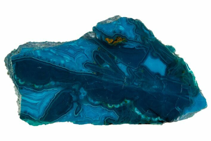 Polished Banded Chrysocolla and Malachite - Bagdad Mine, Arizona #324613